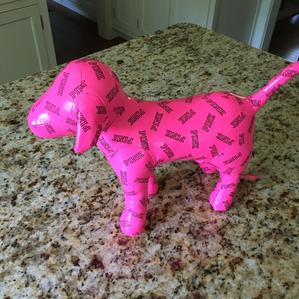 NWOT Victoria's Secret neon pink dog so cute